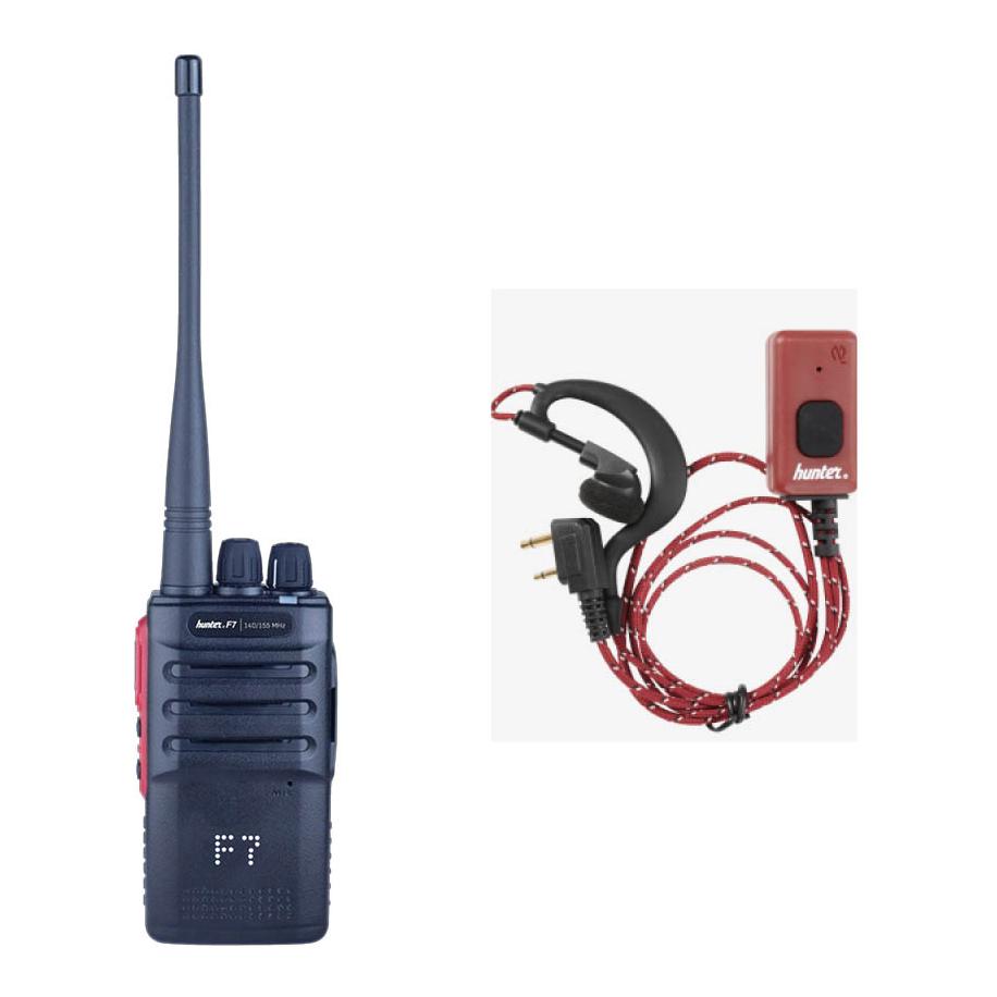 Hunter F7 140/155 MHz Inklusive Miniheadset med PTT sändare
