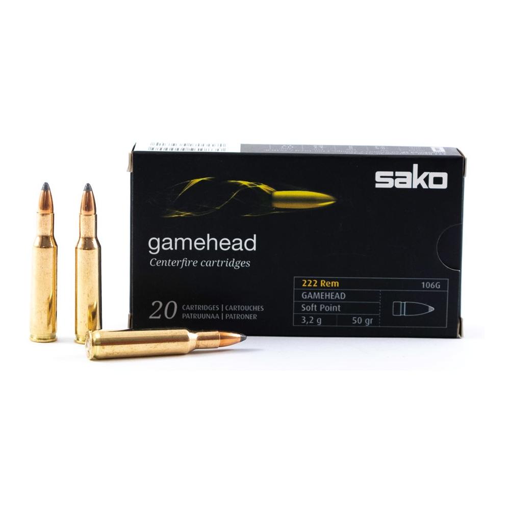 Sako Gamehead 222 Rem 3,2 g/50 gr 20 st/ask