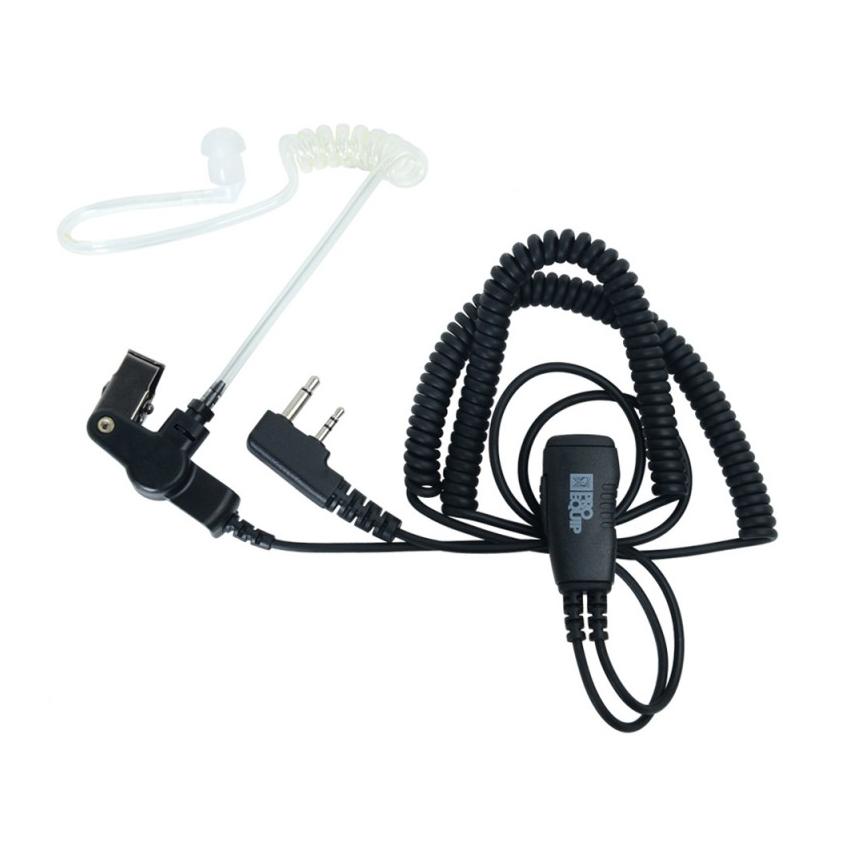 ProEquip PRO-P180L Mini PTT öronsnäcka med akustisk lufttub – dubbelkontakt